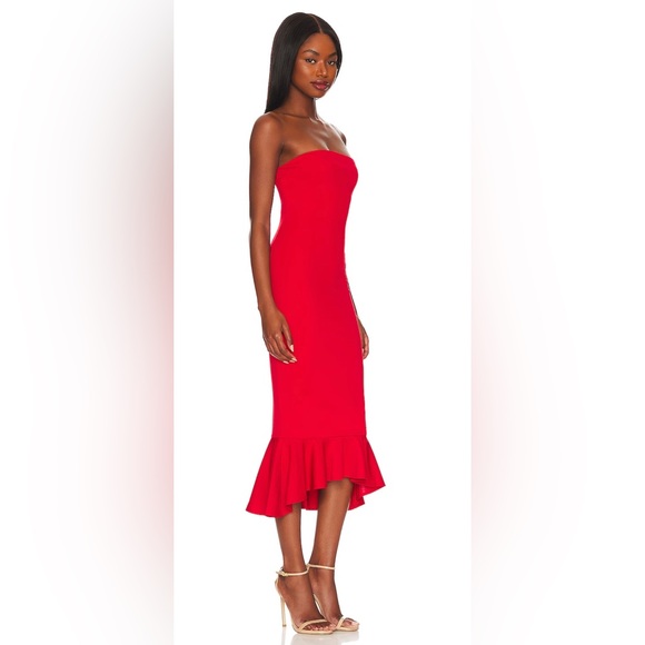 REVOLVE superdown Izzy Ruffle Maxi Dress in Red - Picture 3 of 5